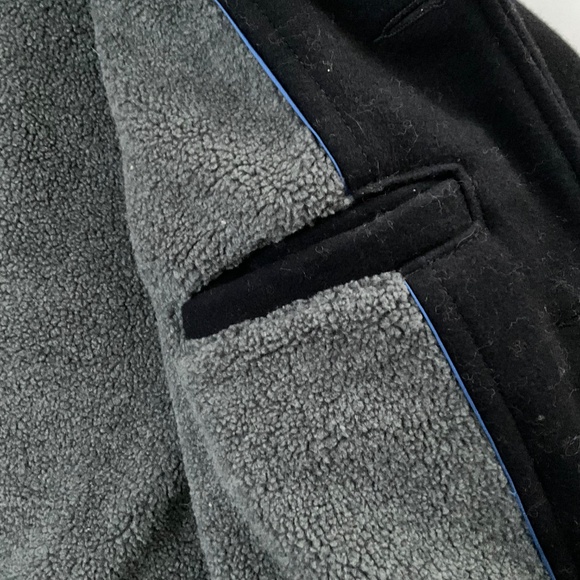 GAP Men’s Wool Blend Car Coat Sz L Black Heavyweight Classic Y2K Preppy Commute - Picture 11 of 15